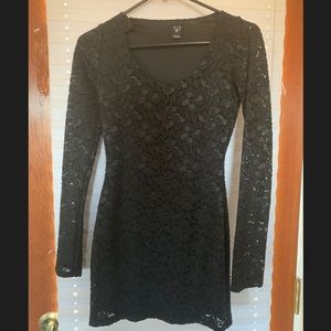 Black lace dress